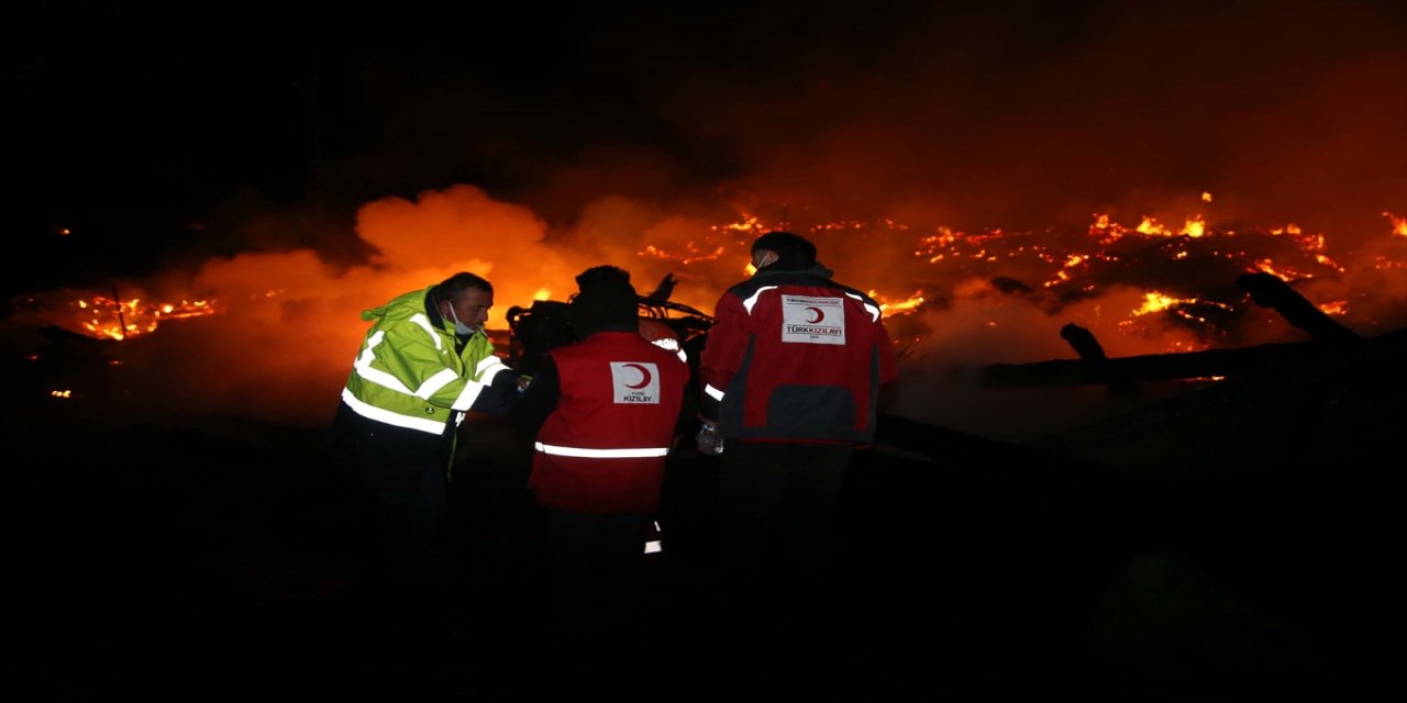 Kastamonu'da köyde yangın