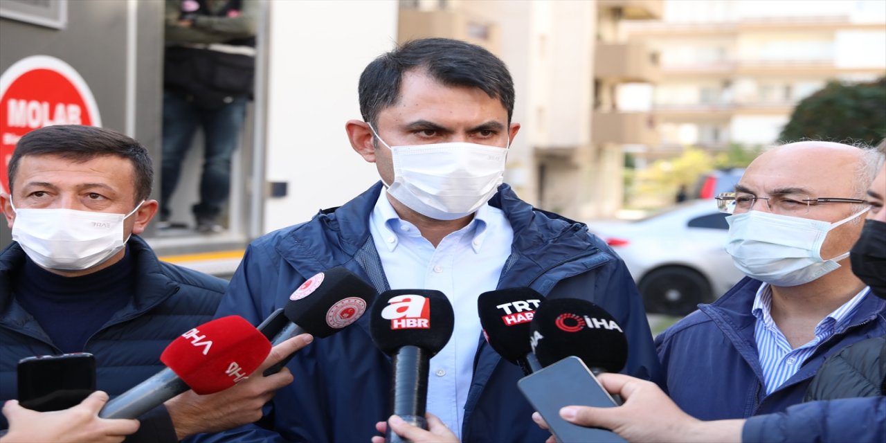 Bakan Kurum, deprem bölgesinde incelemelerde bulundu