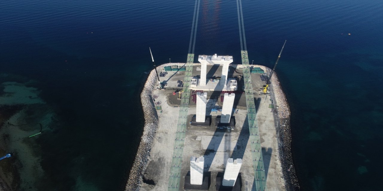 Çanakkale Köprüsü'nde "kedi yolu" yapımına başlandı