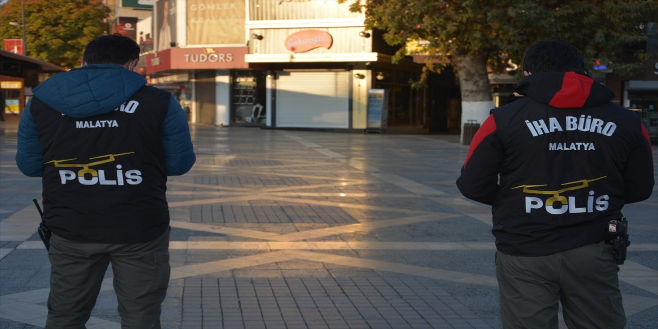 Malatya'da sokağa çıkma kısıtlaması drone ile denetlendi