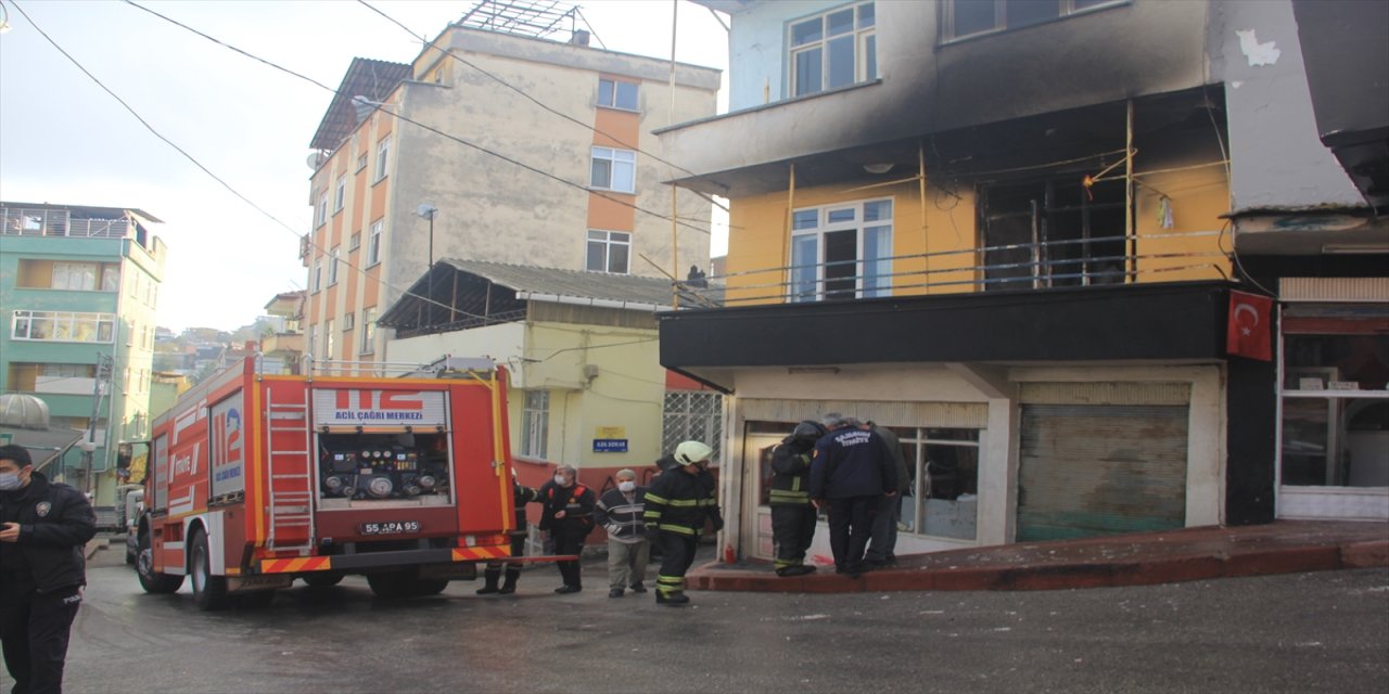 Samsun'da evde çakmakla oynayan  çocuk yangına neden oldu
