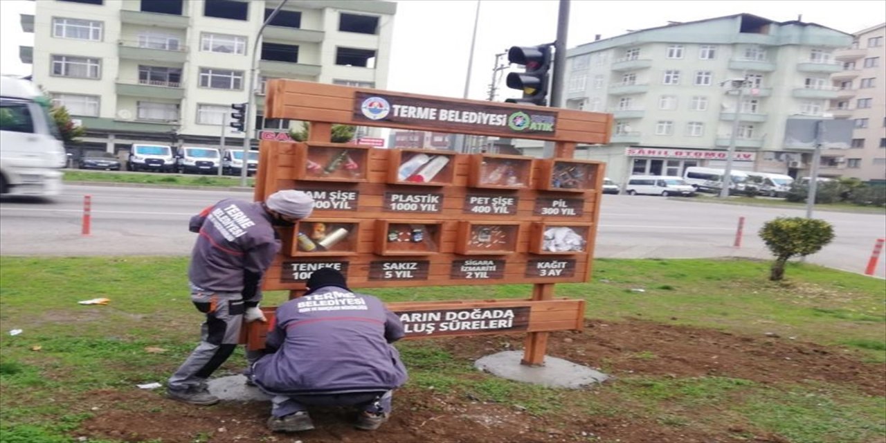 Samsun'da Sıfır Atık Projesi'ne panolu destek