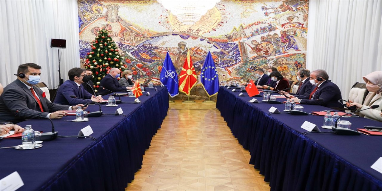 TBMM Başkanı Şentop, Kuzey Makedonya Cumhurbaşkanı Pendarovski ile görüştü