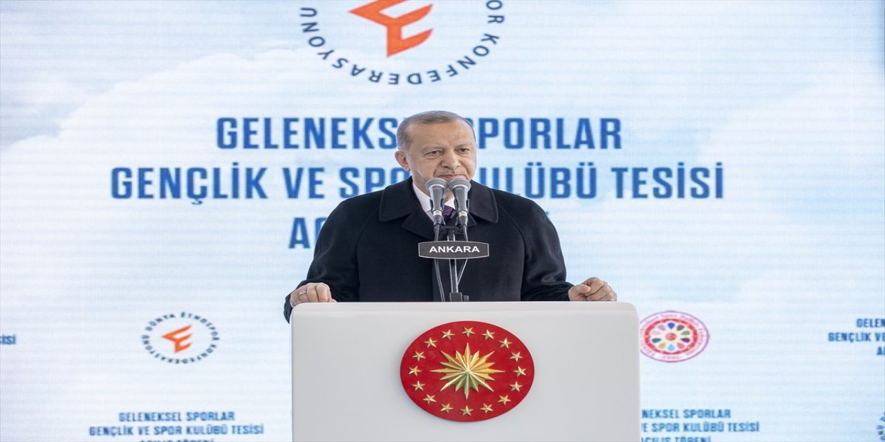 Cumhurbaşkanı Erdoğan, Ankara Geleneksel Sporlar Tesisi açılışında konuştu