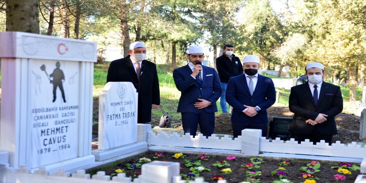 Çanakkale Savaşları kahramanı Bigalı Mehmet Çavuş, kabri başında anıldı