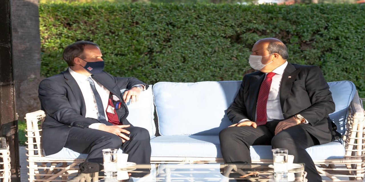 KKTC Cumhurbaşkanı Tatar, İngiltere Dışişleri Bakanı Raab'ı kabul etti