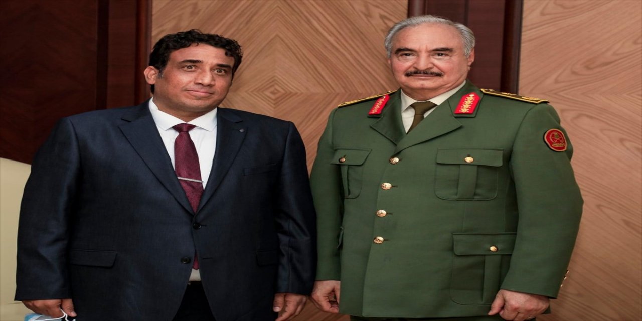 Libya'nın yeni seçilen Başkanlık Konseyi Başkanı Menfi, Bingazi'de Hafter'le görüştü