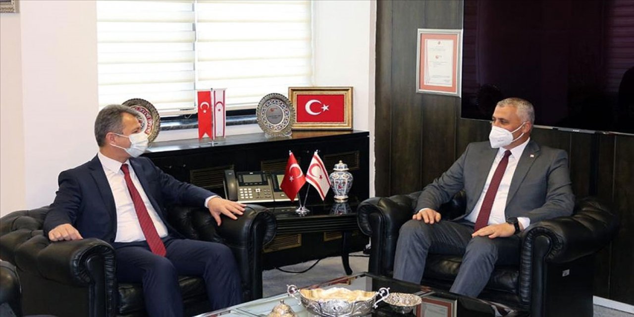 KKTC Milli Eğitim ve Kültür Bakanı Olgun Amcaoğlu, ÖSYM Başkanı Aygün'ü ziyaret etti