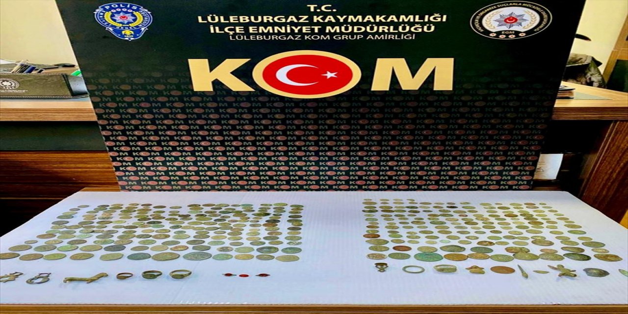 Kırklareli'nde bir otomobilde Roma dönemine ait tarihi eserler bulundu