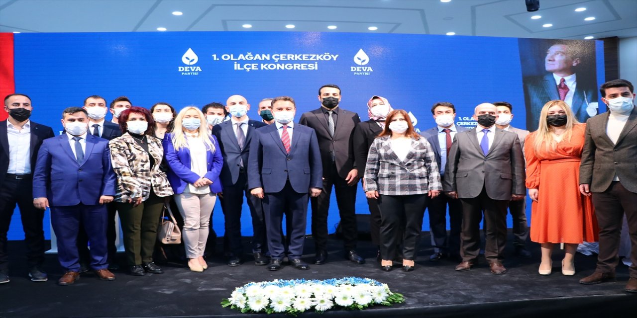 DEVA Partisi Genel Başkanı Babacan, Tekirdağ'da partisinin ilçe kongresinde konuştu