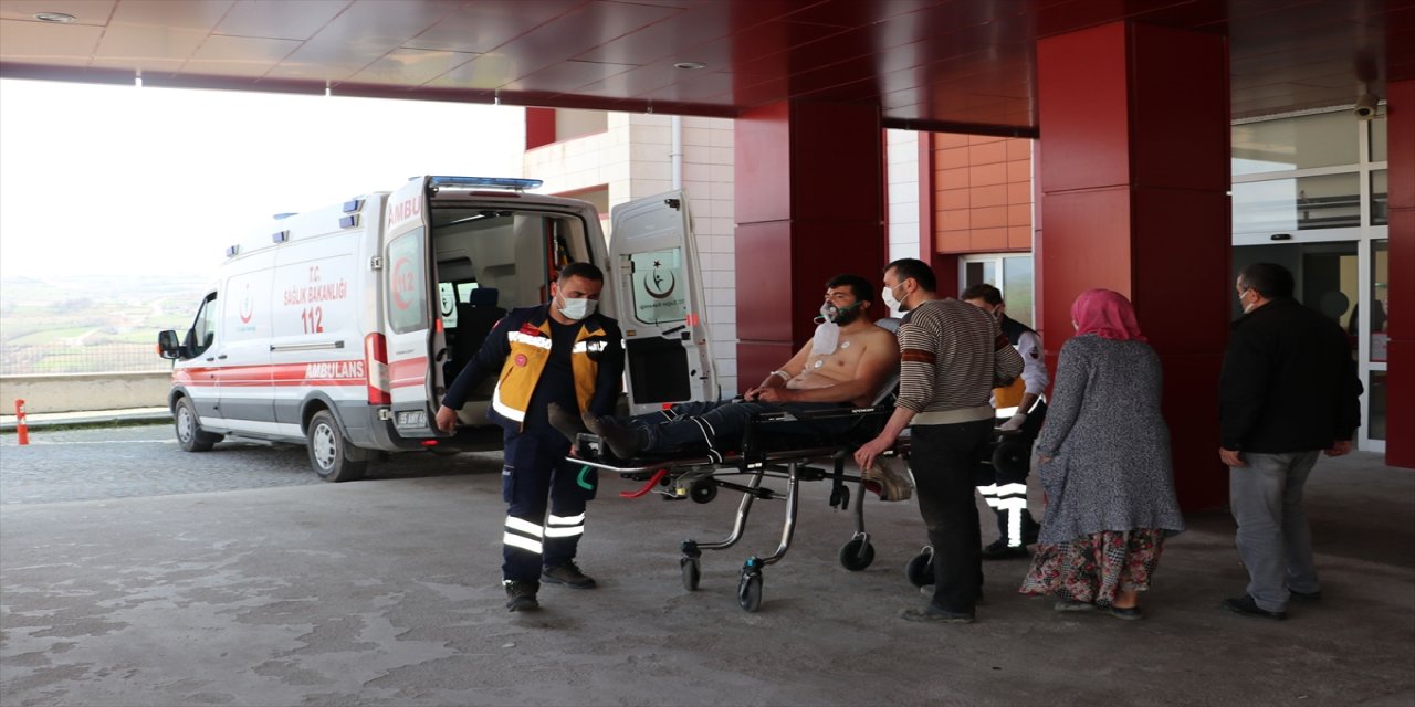Samsun'da av tüfeğiyle yaralanan kişi hastaneye kaldırıldı