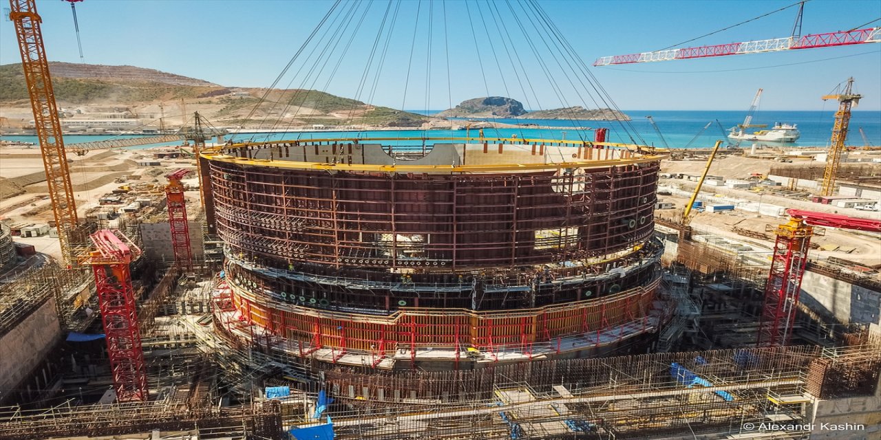 Akkuyu Nükleer Güç Santrali'nin birinci güç ünitesinde çalışmalar sürüyor