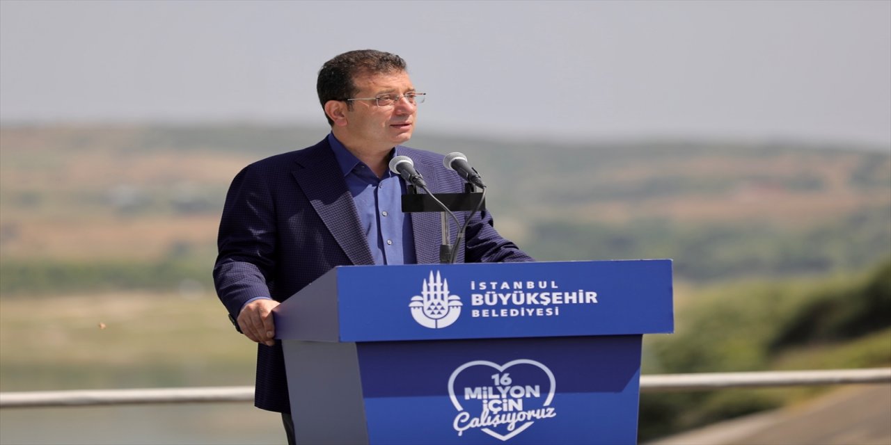 İBB Başkanı İmamoğlu, Sazlıdere Barajı'nda "Kanal İstanbul" basın toplantısı düzenledi:
