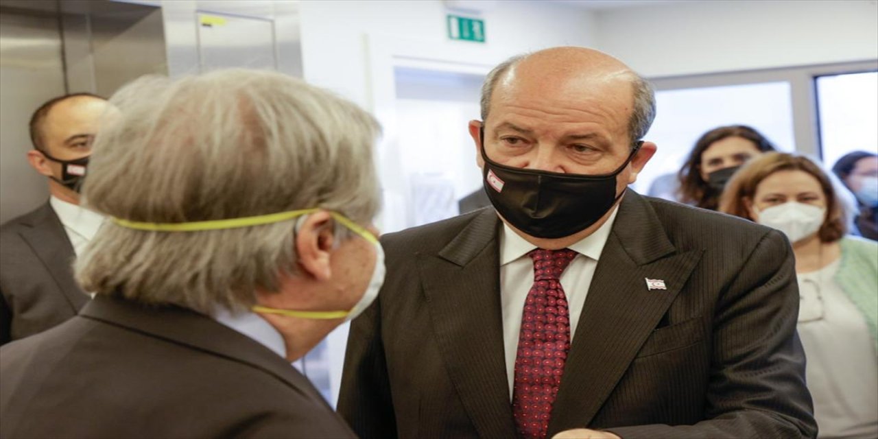 KKTC Cumhurbaşkanı Tatar, BM Genel Sekreteri Guterres ile görüştü