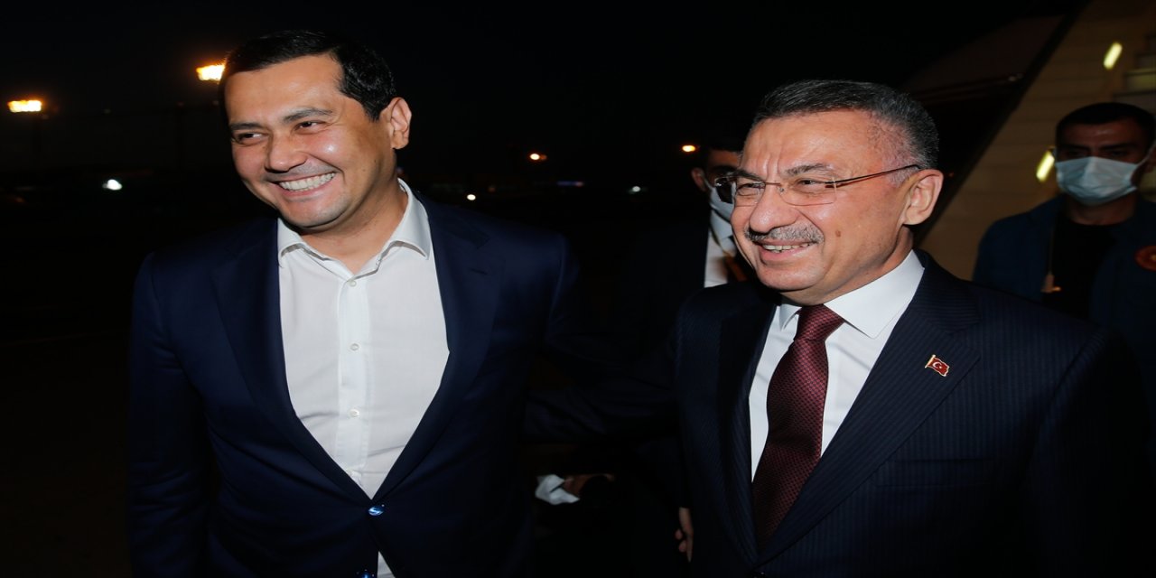 Cumhurbaşkanı Yardımcısı Oktay Özbekistan'a geldi