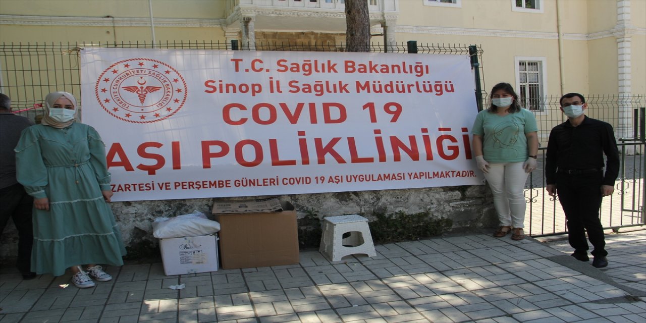 216 bin nüfuslu Sinop'ta, uygulanan aşı dozu 184 bini aştı
