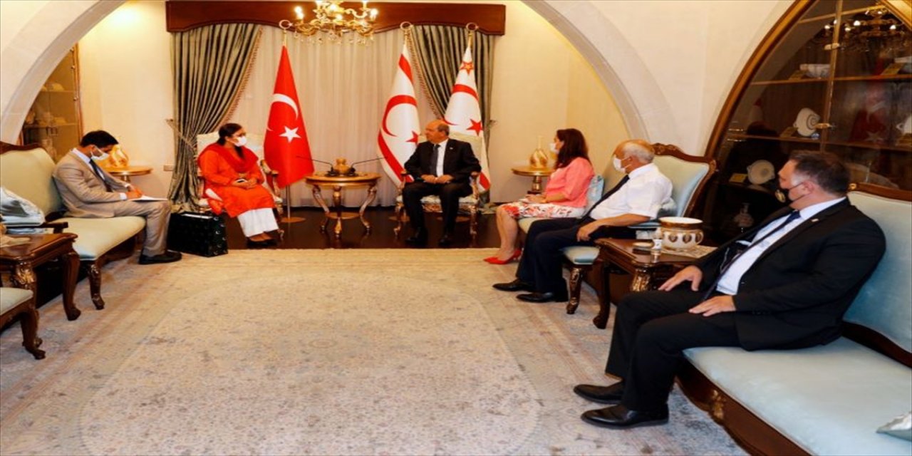 KKTC Cumhurbaşkanı Tatar, Pakistan'ın Ankara Büyükelçiliği yetkililerini kabul etti