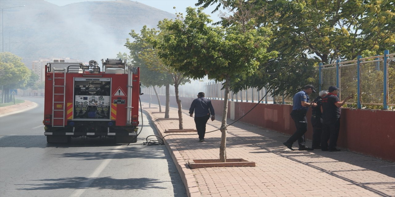 Kayseri'de yüksek gerilim hattına konan kuşların neden olduğu yangın söndürüldü
