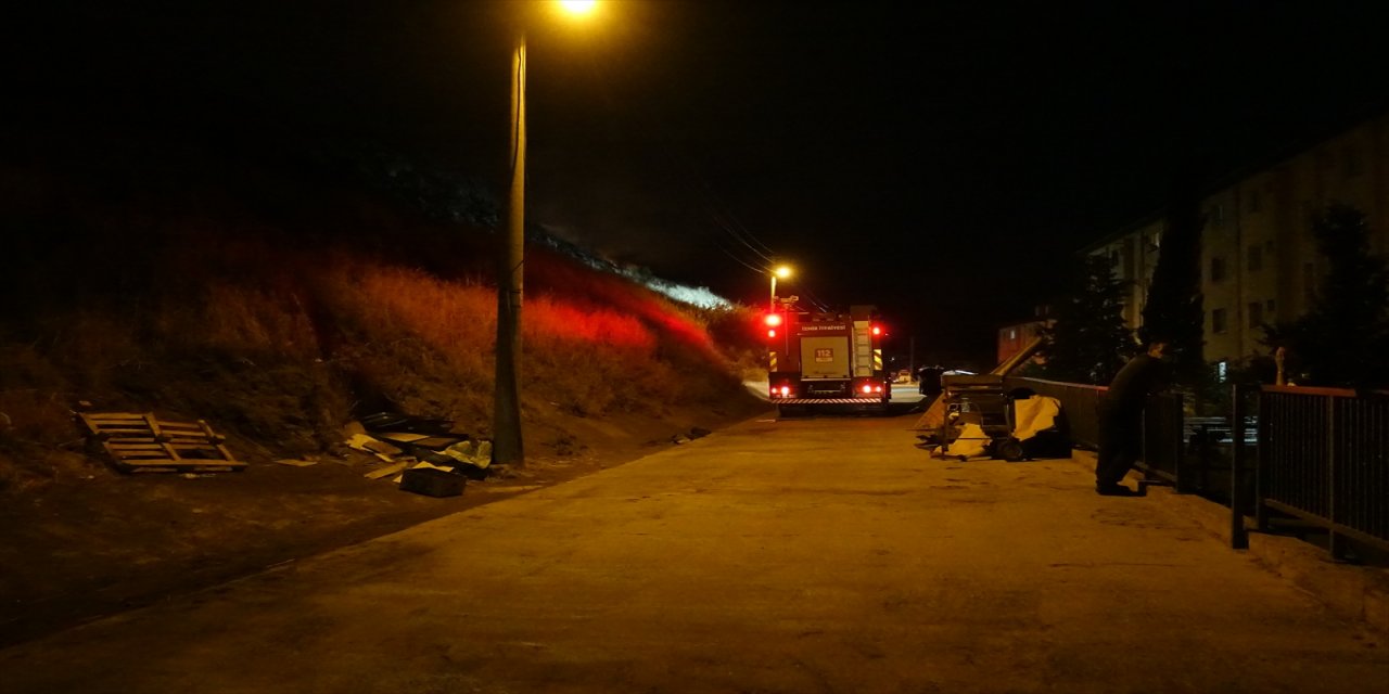 İzmir'de otluk alanda çıkan yangın söndürüldü