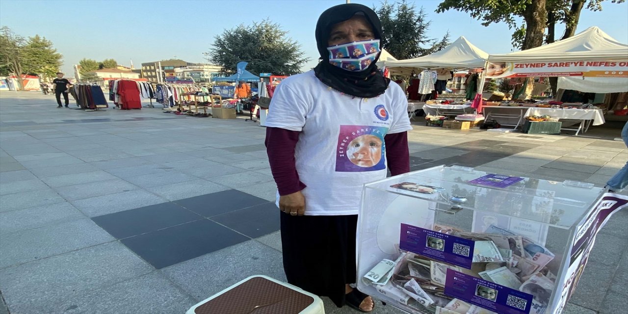 SMA hastası 1,5 yaşındaki Zeynep Sare için kurulan stanttaki bağış kutusu çalındı