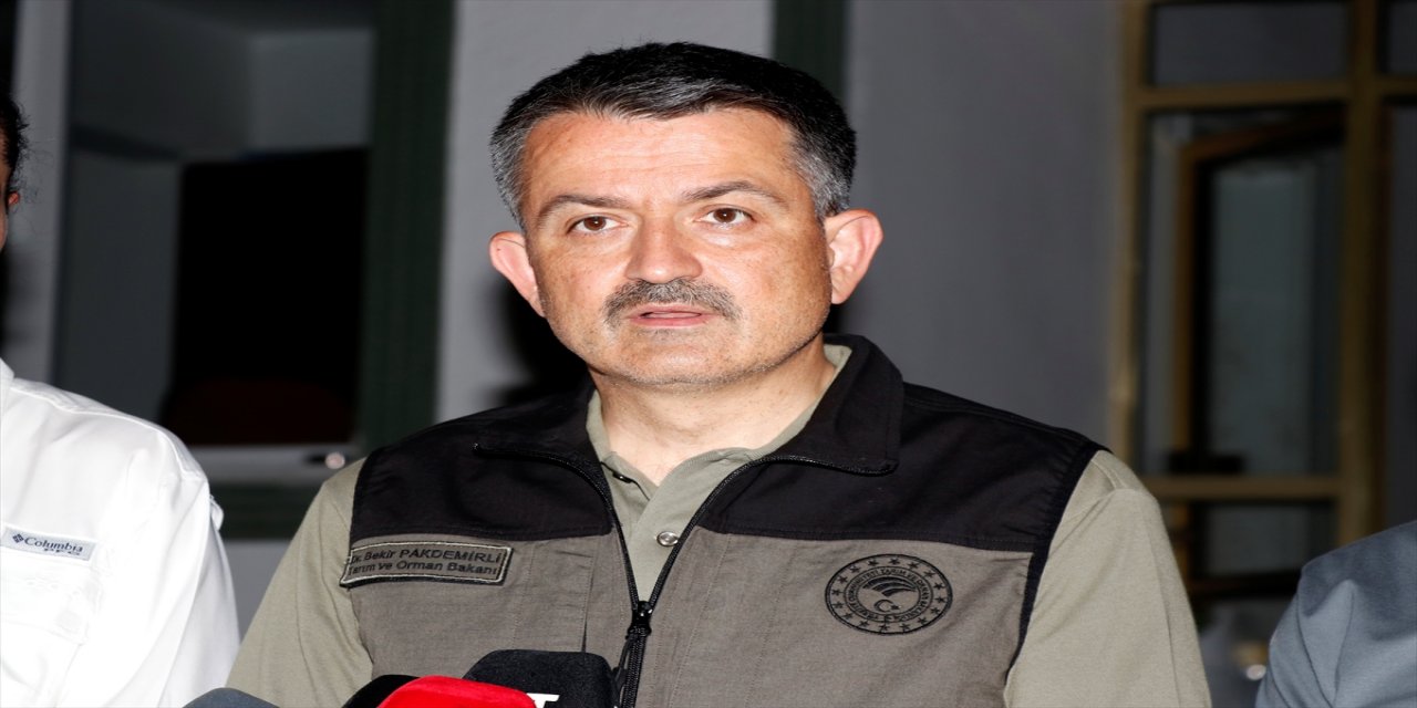 Bakan Pakdemirli, Muğla'da havadan inceleme yaparak orman yangınları hakkında bilgi verdi