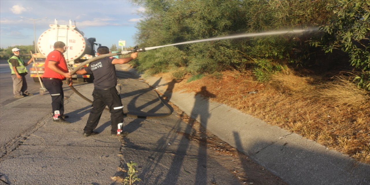 Adana'da ağaçlık alanda çıkan yangın söndürüldü