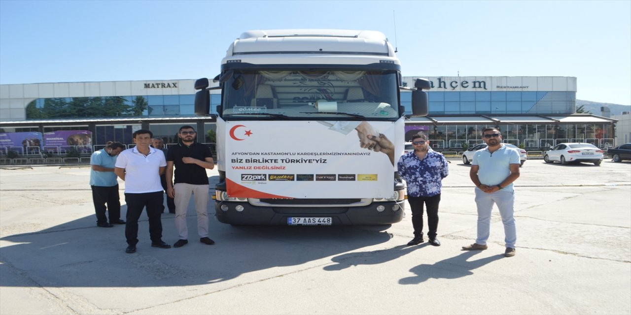 Afyonkarahisar'dan sel felaketinin yaşandığı Kastamonu'ya yardım tırı gönderildi
