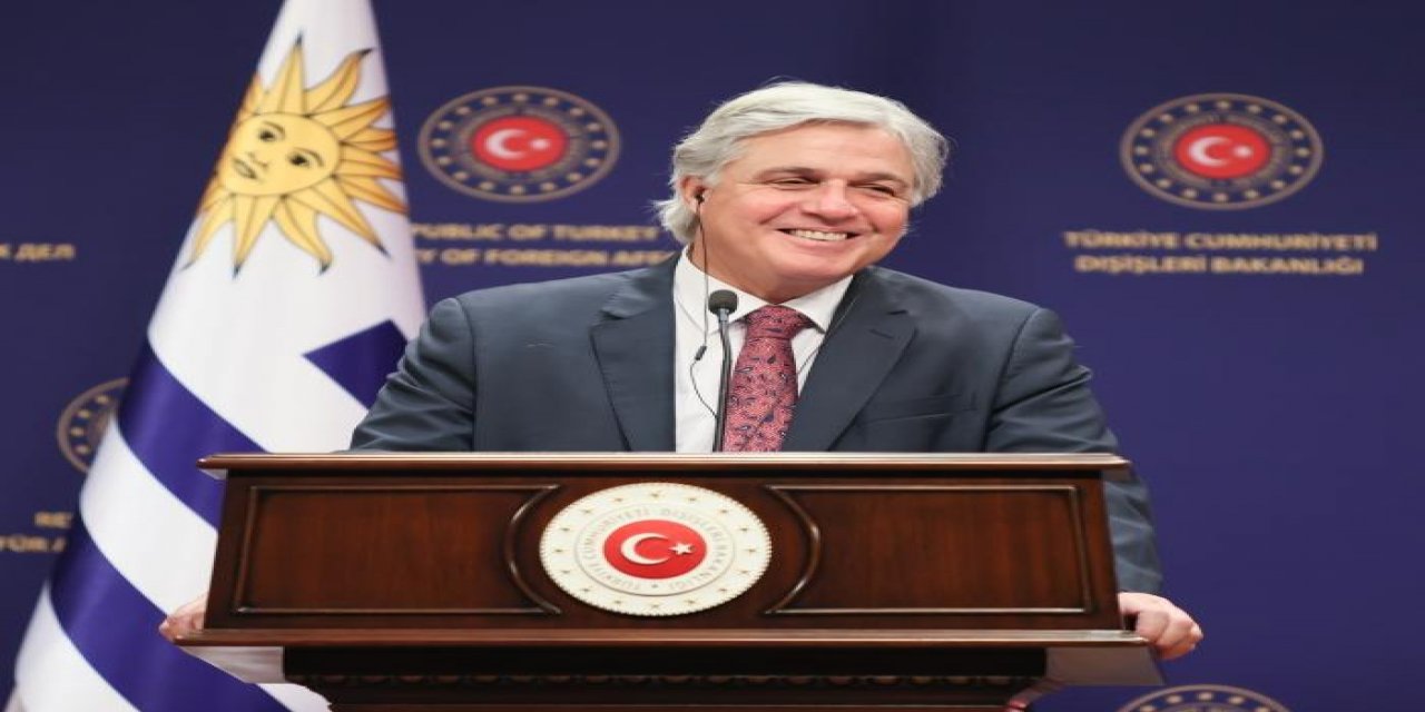 Uruguay Dışişleri Bakanı Bustillo, Dışişleri Bakanı Çavuşoğlu ile ortak basın toplantısında konuştu