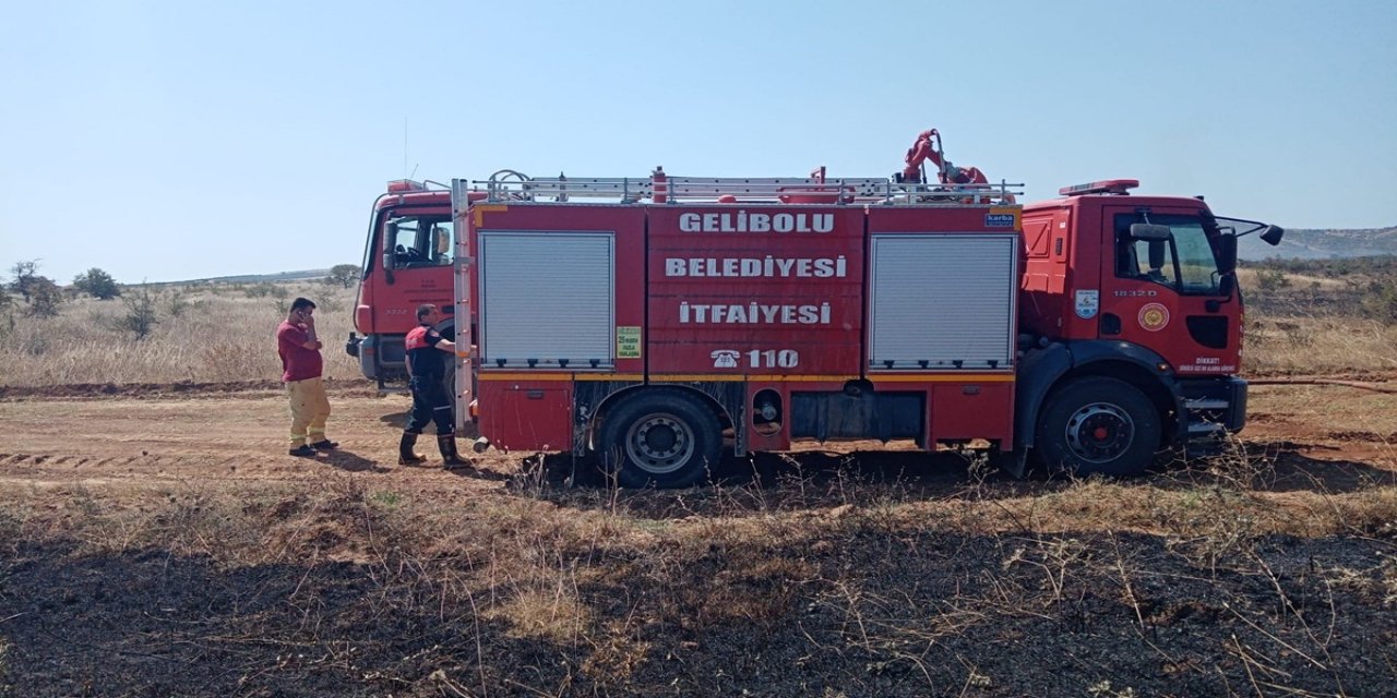 Çanakkale'de ormanlık alanda çıkan yangın söndürüldü