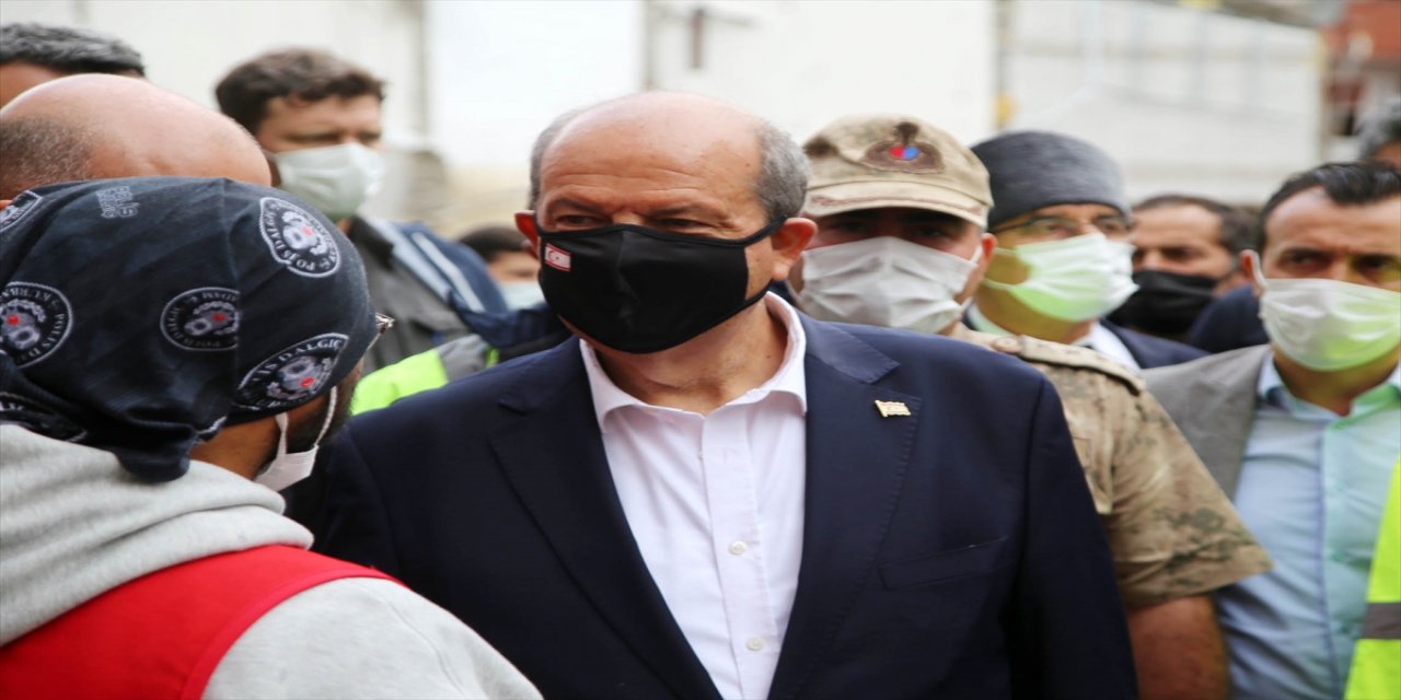 KKTC Cumhurbaşkanı Tatar, sel felaketinin yaşandığı Bozkurt'ta incelemelerde bulundu
