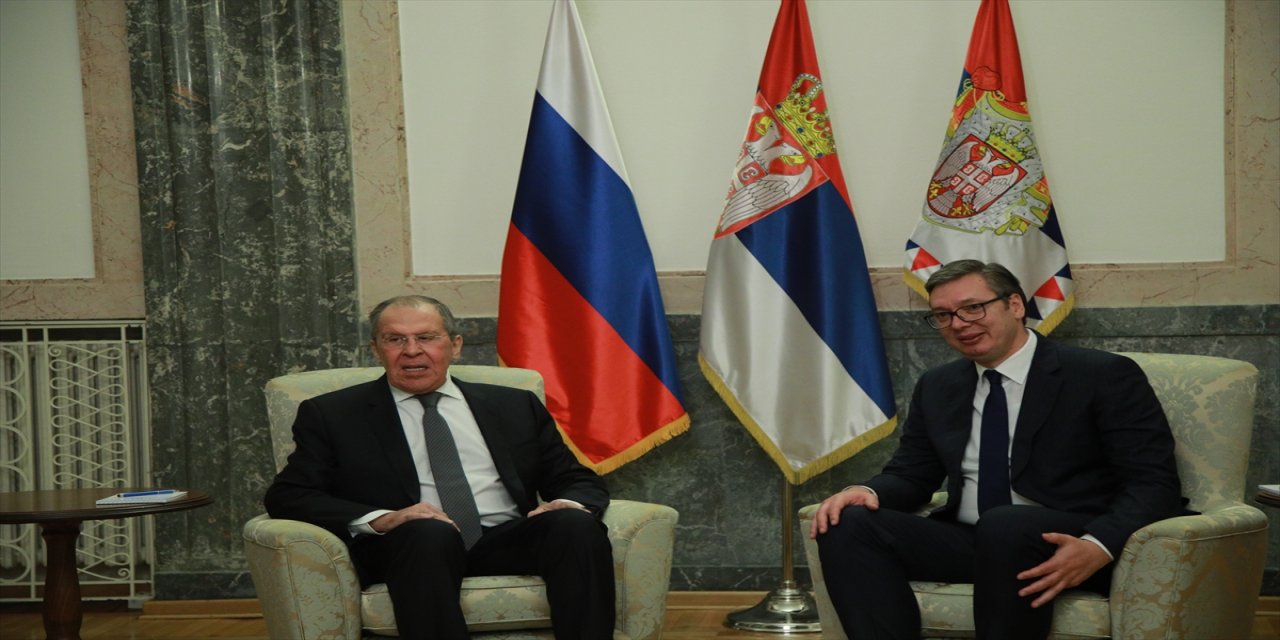 Sırbistan Cumhurbaşkanı Vucic, Rusya Dışişleri Bakanı Lavrov'u kabul etti