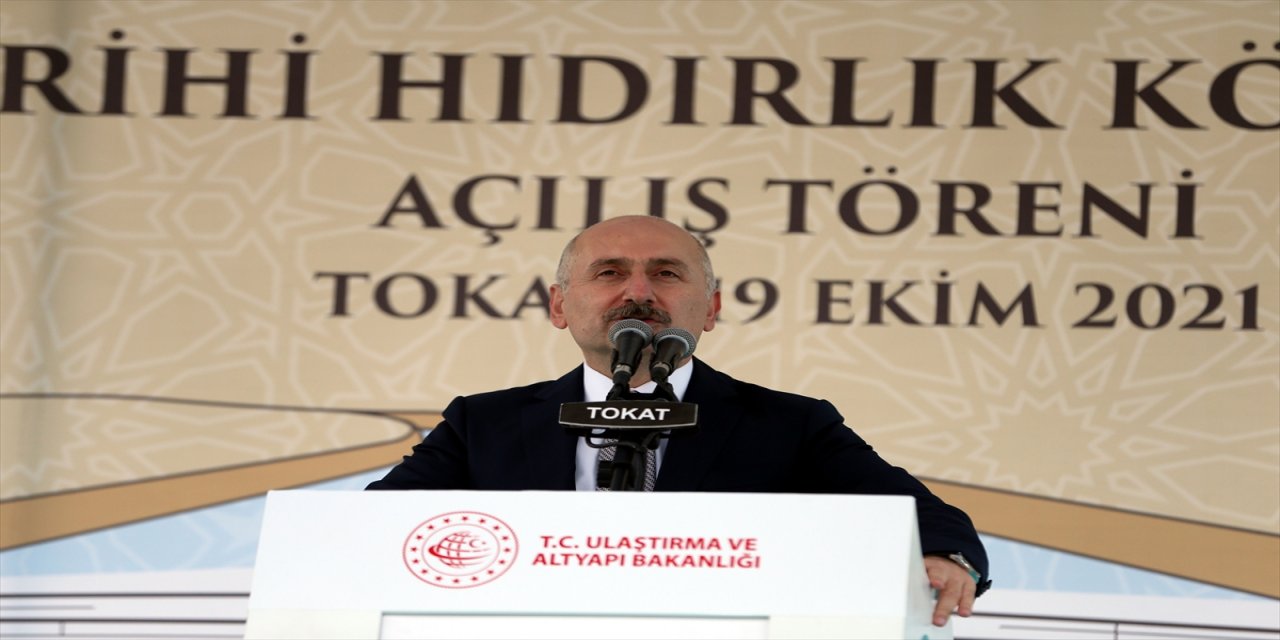 Ulaştırma ve Altyapı Bakanı Adil Karaismailoğlu tarihi Hıdırlık Köprüsü'nün açılışında konuştu: