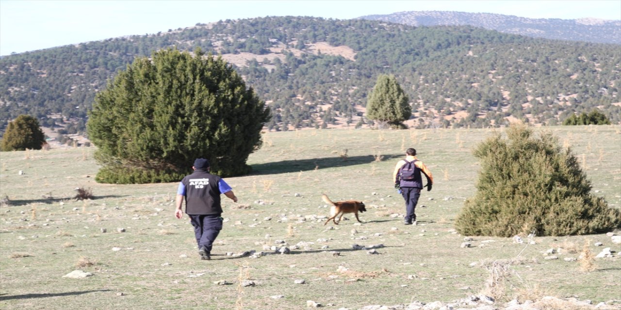 Afyonkarahisar'da ormanlık alanda kaybolan kişinin bulunması için çalışmalar sürüyor