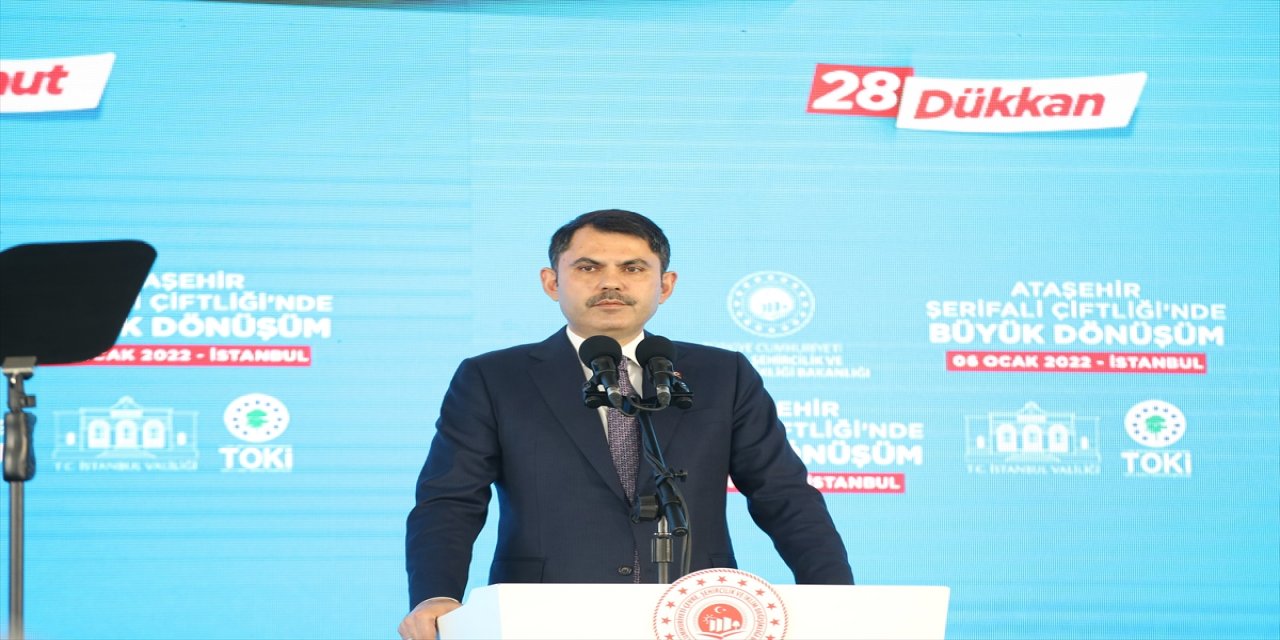 Bakan Kurum, Ataşehir Şerifali İmar İskan Blokları Temel Atma Töreni'nde konuştu