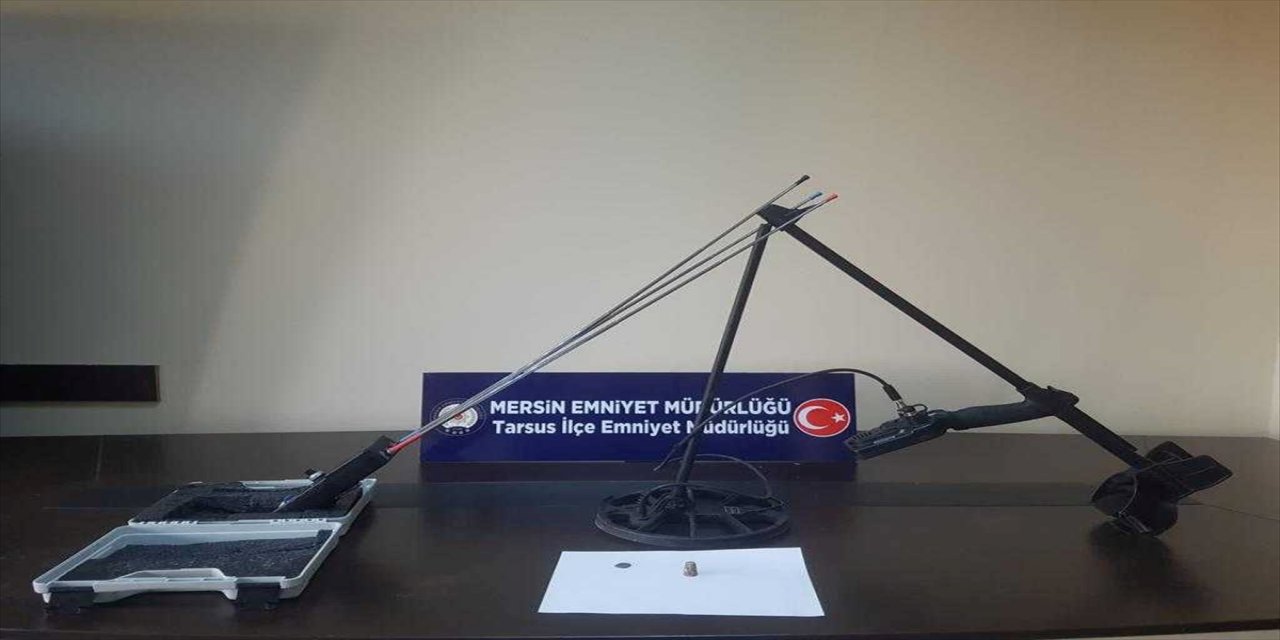 Mersin'de kaçak kazı operasyonunda 5 zanlı suçüstü yakalandı