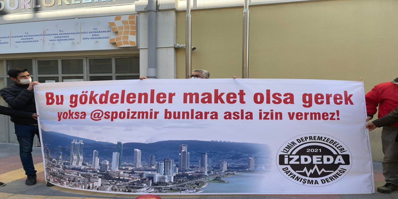 İZDEDA üyesi depremzedeler, TMMOB'u protesto etti