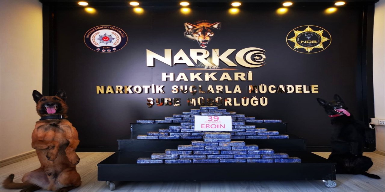 Hakkari'de bir araçta 39 kilogram eroin ele geçirildi, sürücü gözaltına alındı