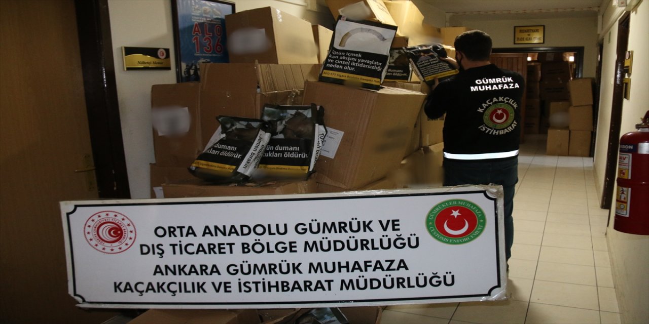 Ankara'da 2,3 ton kaçak tütün ele geçirildi