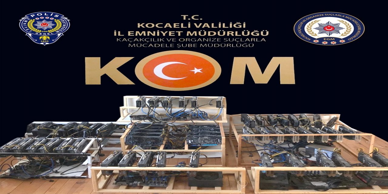 Kocaeli'de kaçak kripto para üretimine operasyon