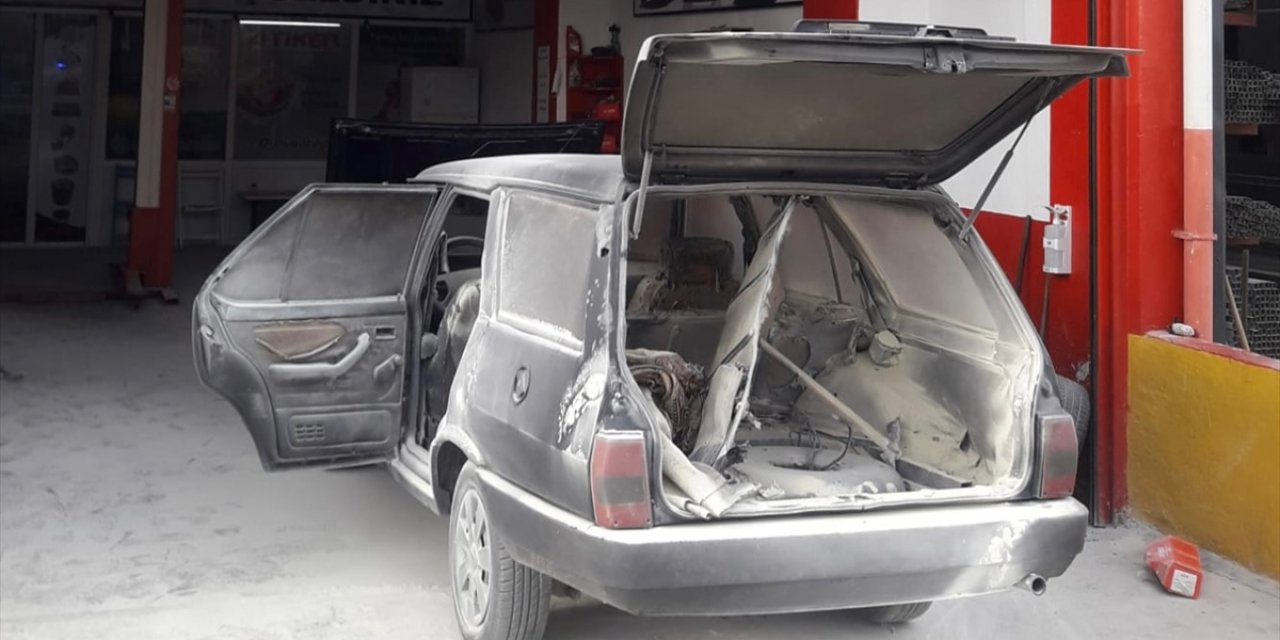 Otomobilin LPG tankının alev alması sonucu bir kişi yaralandı