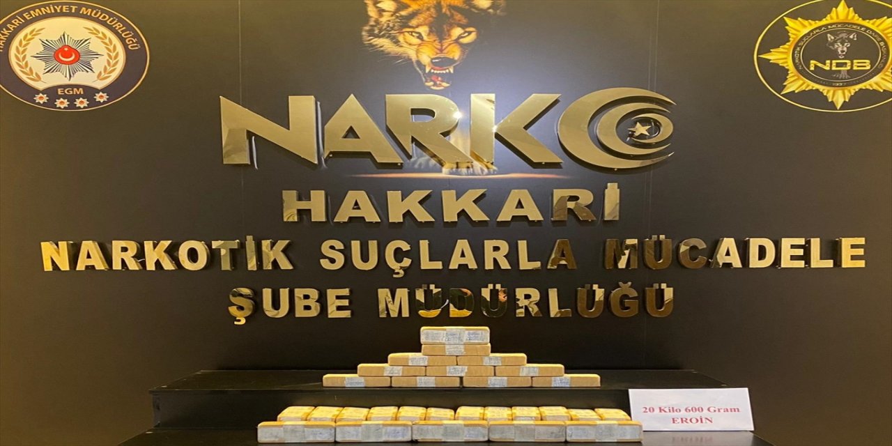 Hakkari'de 20 kilo 600 gram eroin ele geçirildi