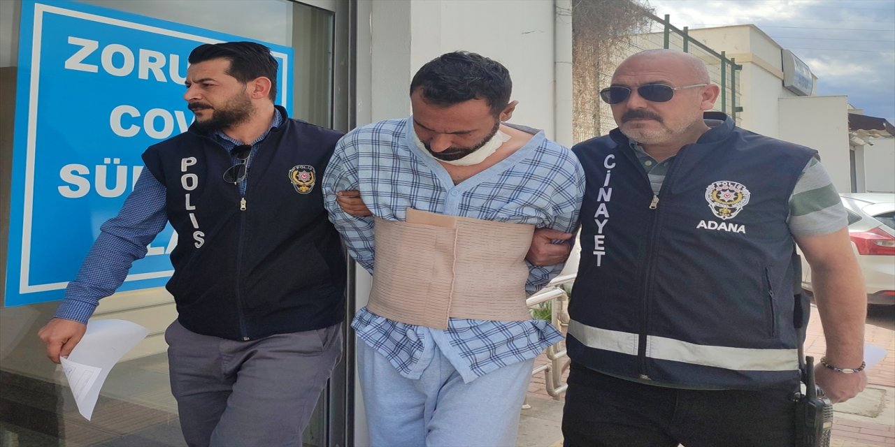 Adana'da eski eşini öldürüp kendini yaralayan zanlı tutuklandı