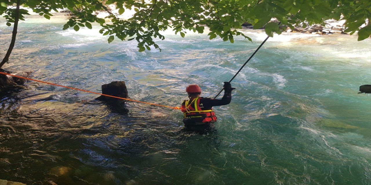 Müküs Çayı'na düşen hemşireyi arama çalışması sürüyor