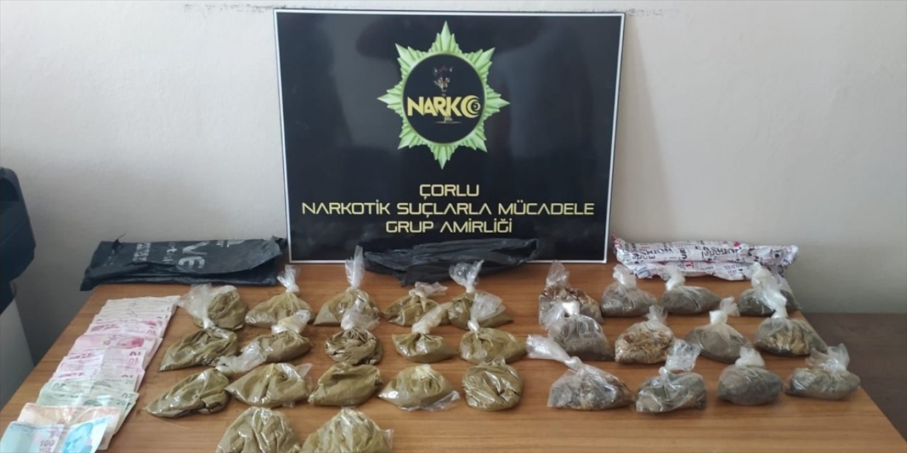 Tekirdağ'da toprağa gizlenmiş 1 kilo 250 gram esrar ele geçirildi