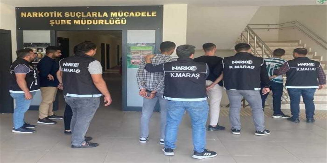 Kahramanmaraş'ta uyuşturucu operasyonunda yakalanan 5 zanlı tutuklandı