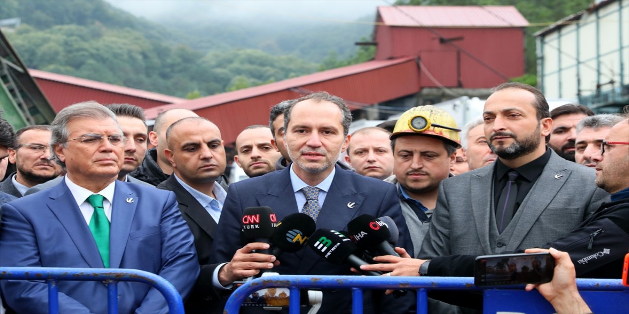 Yeniden Refah Partisi Genel Başkanı, Amasra'daki maden ocağındaydı.