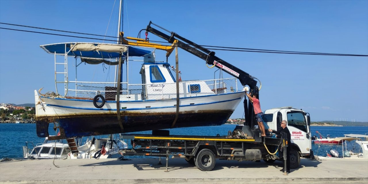Datça'da balıkçı tekneleri kış sezonuna hazırlanıyor
