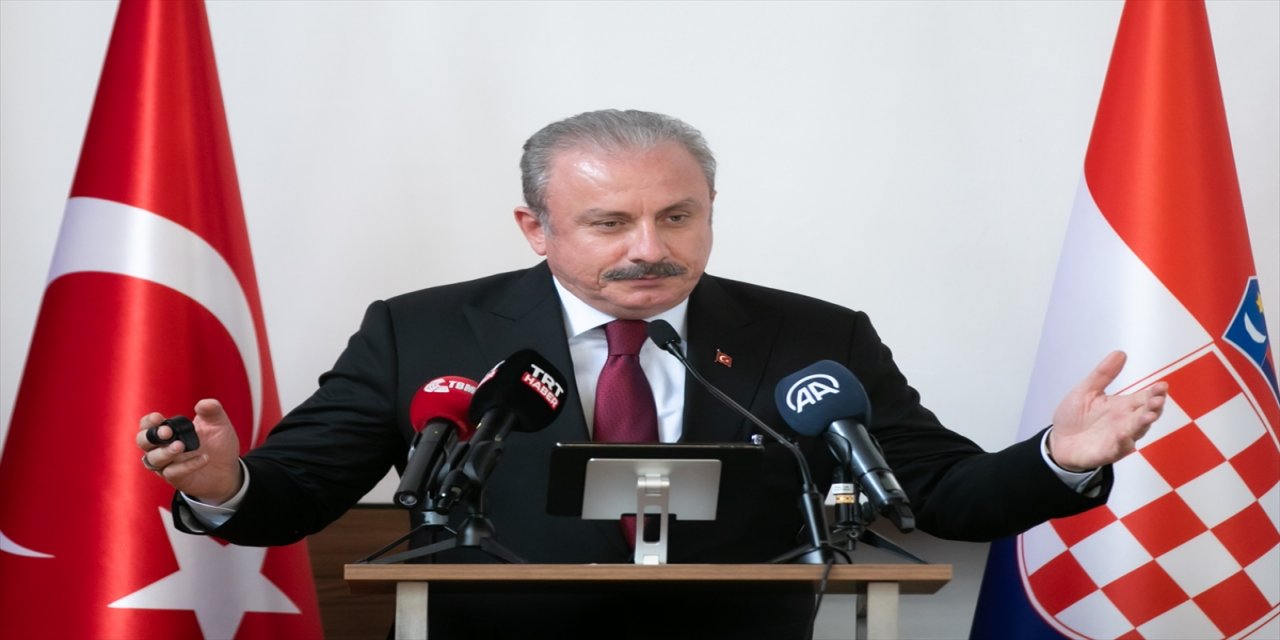 TBMM Başkanı Şentop, Zagreb Üniversitesi'nde Türkoloji Bölümü öğrencilerine hitap etti