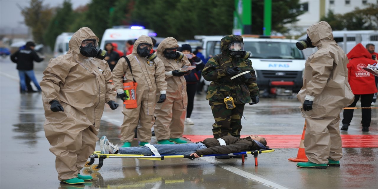 Kırklareli'nde KBRN tatbikatı yapıldı.