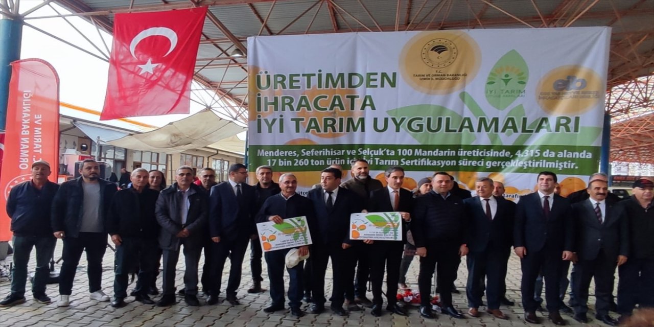 İzmir'de "iyi tarım" uygulayan mandalina üreticilerine sertifika